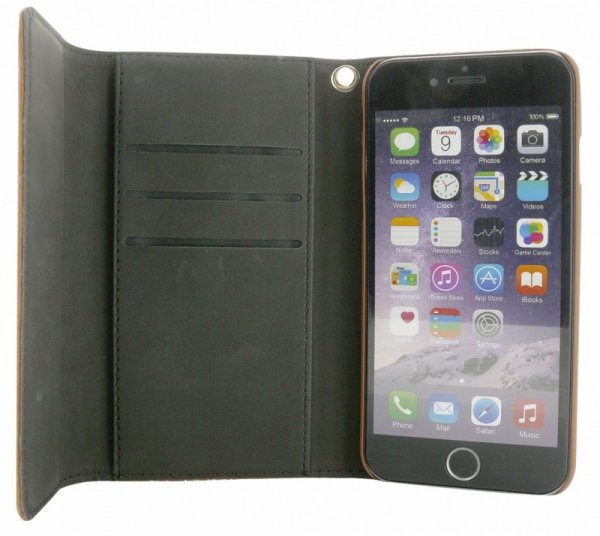 Holdit Etui LW kopertówka iPhone 6/6S brązowe/czarne