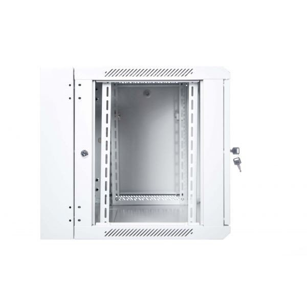 Digitus Szafa wisząca dwusekcyjna 19 9U 501/600/550mm, drzwi szklane, szara (RAL 7035), zmontowana