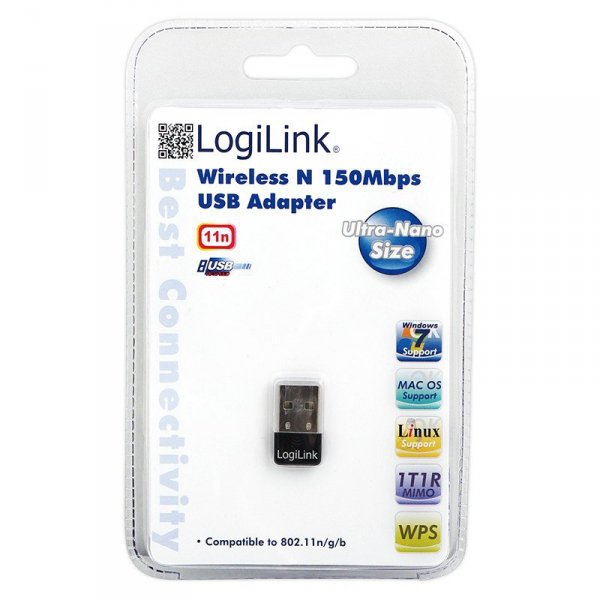 LogiLink Bezprzewodowy adapter USB,N150 Mbps,ultra nano