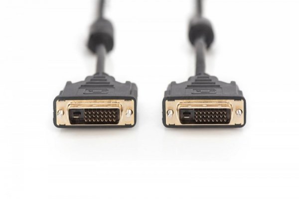 Digitus Kabel połączeniowy DVI-D DualLink WQXGA 30Hz Typ DVI-D (24+1)/DVI-D (24+1) M/M 3m Czarny