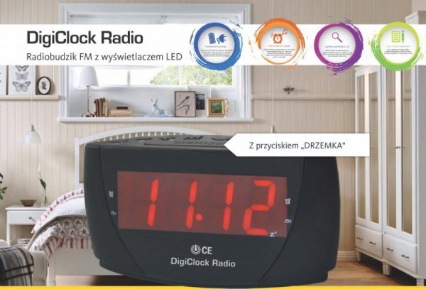 TechniSat DigiClock Radio radiobudzik FM z wyświetlaczem LED