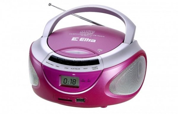 Eltra Radioodtwarzacz LILA CD-98/USB różowy