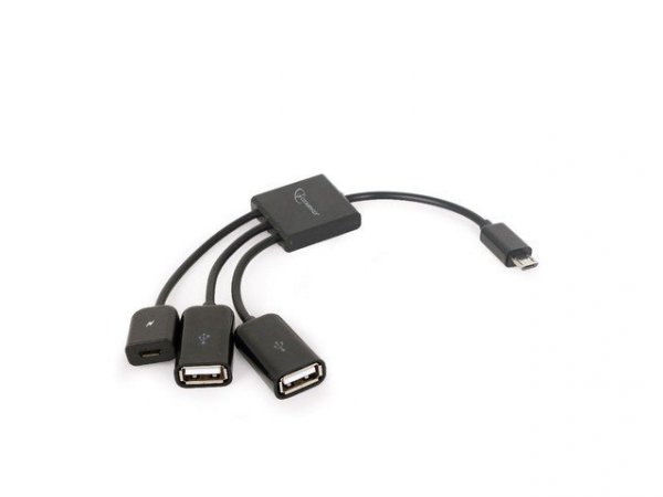 Gembird Kabel OTG USB Micro BM -&gt; 2xUSB-AF+Micro BF 13cm