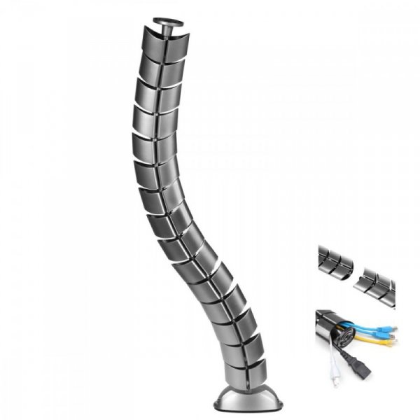 Maclean Organizator maskownica kabli do biurka MC-768 S srebrna