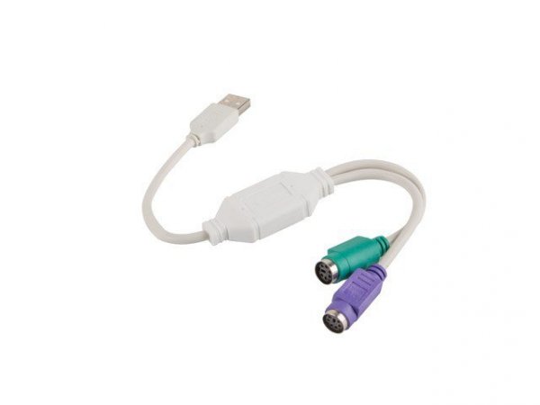 Lanberg Adapter USB -&gt; PS/2 x2 biały