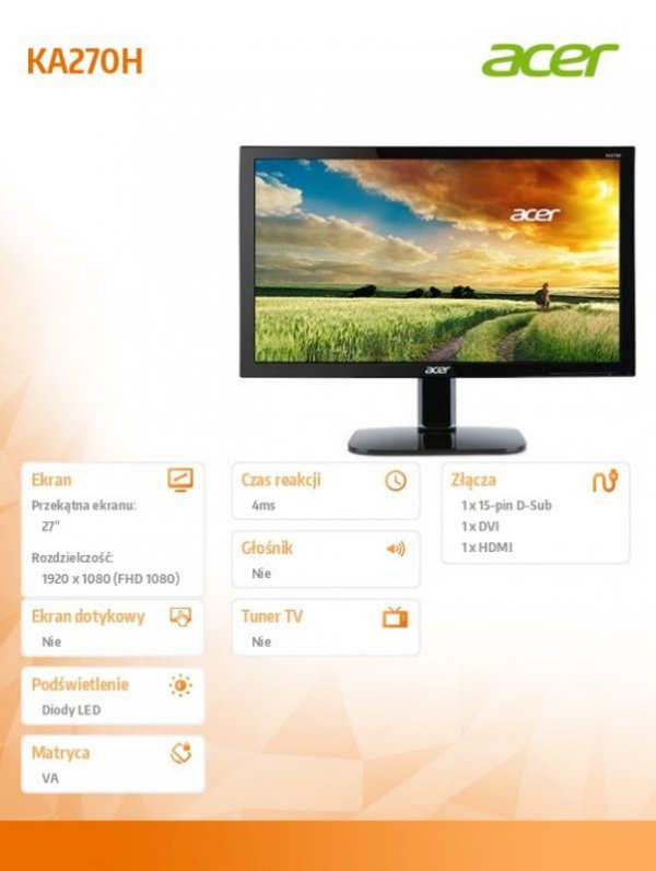 Acer Monitor 27 KA270HAbid