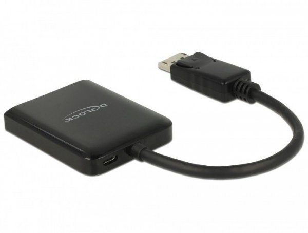 Delock Splitter video DisplayPort 1.2 -&gt; 2x HDMI 4K na kablu 25cm
