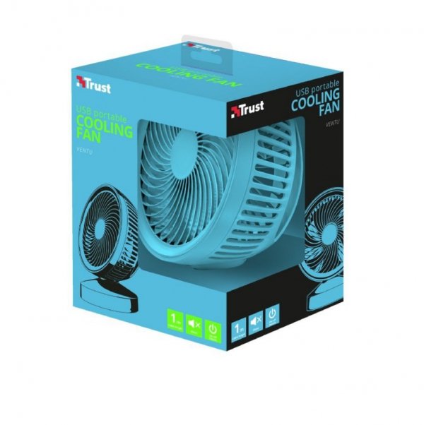 Trust Wentylator Ventu USB - neonowy niebieski