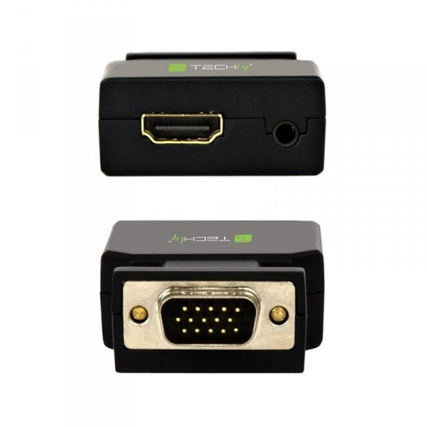 Techly Konwerter adapter VGA + 3,5mm audio na HDMI M/F