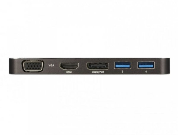 Delock Replikator portów USB-C -&gt; HDMI, 2x USB 3.0, USB-C, Displayport, VGA + zasilanie Czarny