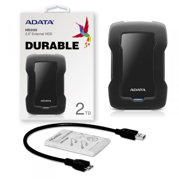 Adata Durable Lite HD330 2TB 2.5'' USB3.1 Czarny