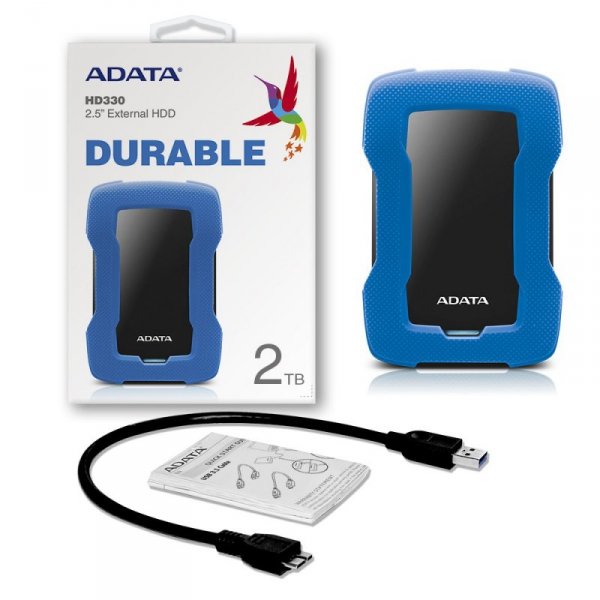 Adata Durable Lite HD330 2TB 2.5'' USB3.1 Niebieski
