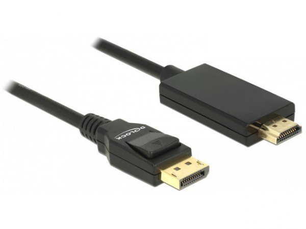 Delock Kabel DisplayPort v1.2A - HDMI M/M 4K 3M czarny Premium