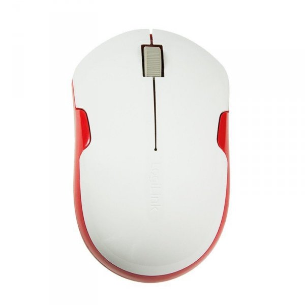 LogiLink Radiowa mysz optyczna 2.4GHz 1200dpi, biało-czerwona