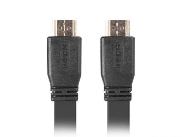 Lanberg Kabel HDMI-HDMI M/M v2.0 1m czarny płaski