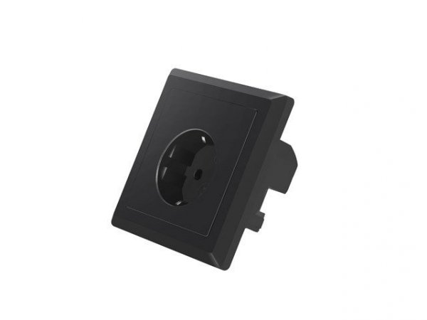 Lanberg Gniazdo podtynkowe 230V pojedyncze + 2x USB 2.1A schuko czarne