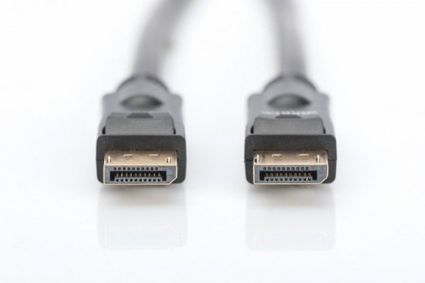 Digitus Kabel połączeniowy DisplayPort z zatrzaskami 4K 60Hz UHD Typ DP/DP M/M 15m Czarny