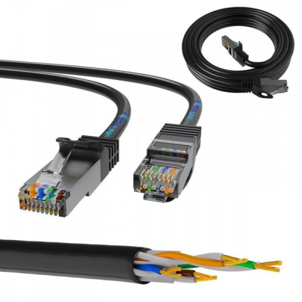 Extralink Kabel sieciowy LAN Patchcord CAT.5E FTP 10m foliowana skręcana para, miedziany