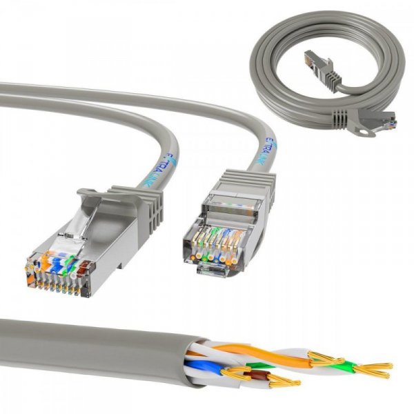 Extralink Kabel sieciowy LAN Patchcord CAT.5E UTP 5m, skręcona para, miedziany