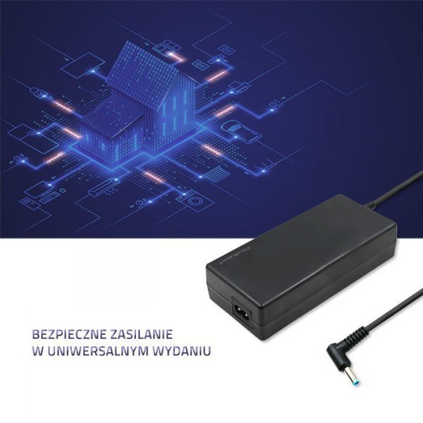 Qoltec Zasilacz do HP 150W 19.5V 7.7A 4.5x3.0 + kabel zasilający