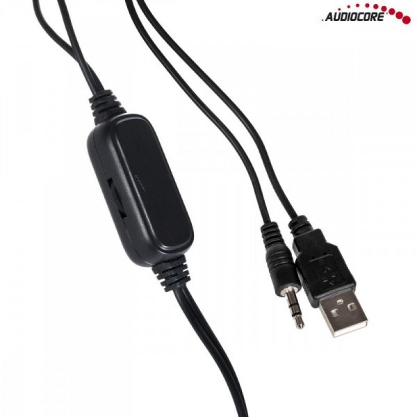 Audiocore Głośniki komputerowe 6W USB Black AC855B