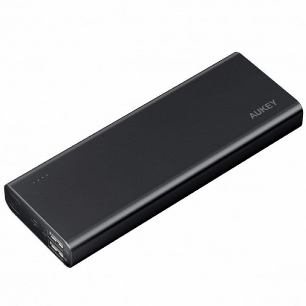 AUKEY PB-AT20 Black ultraszybki aluminiowy Power Bank | 20100 mAh | 3xUSB | 5.4A | Quick Charge 3.0 | kabel micro USB