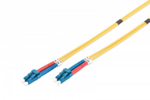 Digitus Patchcord FO Singlemode 09/125 OS2 LC-LC duplex 7m Żółty