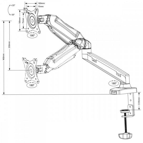 Maclean Uchwyt na monitor 13-27 8kg MC-860