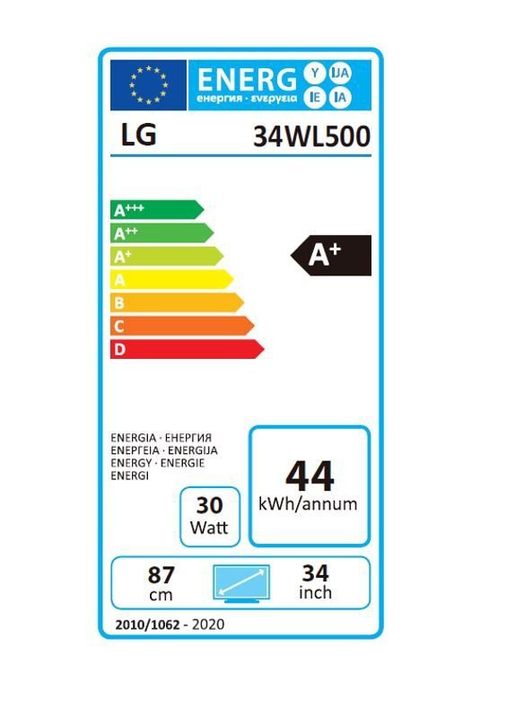 LG Electronics Monitor 34 cale 34WL500-B 21:9 IPS QHD HDR10 FreeSync