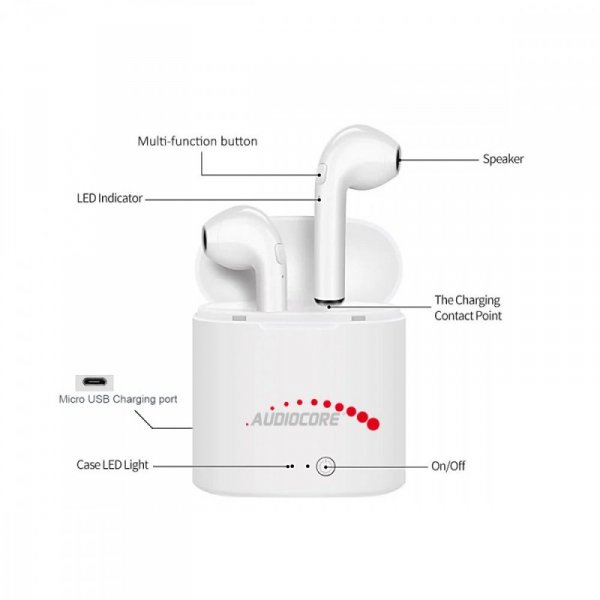 Audiocore Słuchawki bezprzewodowe Bluetooth Douszne AC515