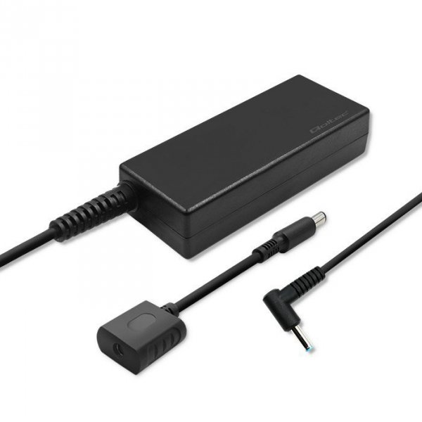 Qoltec Zasilacz do HP | 65W | 19V | 3.33A | 4.5*3.0+pin | +ADAPTER     4.5*3.0 / 7.4*5.0+pin | +kabel zasilający