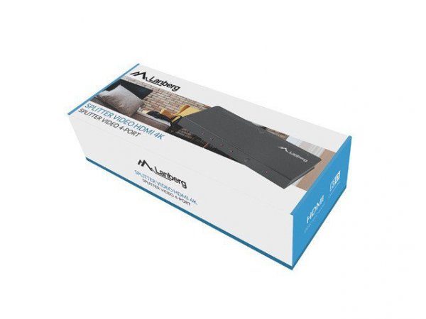 Lanberg Splitter video 4HDMI 4K Port micro USB Czarny
