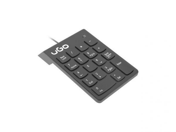 UGo Klawiatura Askja K140 numeryczna USB przewodowa Czarna