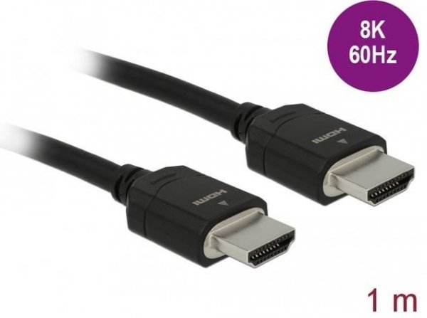 Delock Kabel HDMI M/M v2.1 1M 8K  60HZ czarny    85293