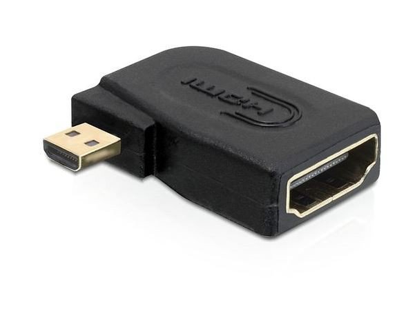 Delock Adapter HDMI-C(M) HDMI-A(F) kątowy 90