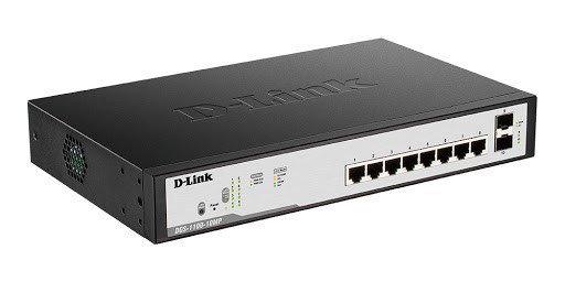 D-Link Switch DGS-1100-10MPV2 Smart 8xGbE PoE+ 2xSFP