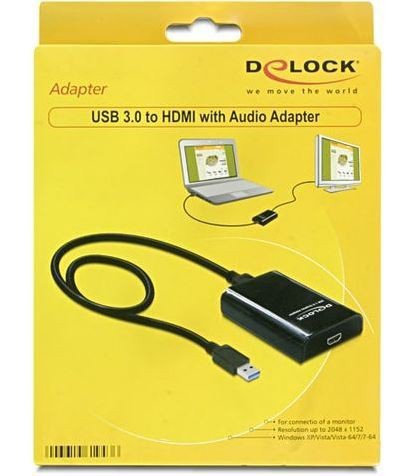 Delock Adapter USB MICRO( F) 3.0-HDMI + kabel USB MICRO-&gt;USB-A