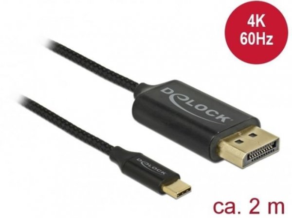 Delock Kabel USB-C(M)-DISPLAYPORT(M) 2m 4K