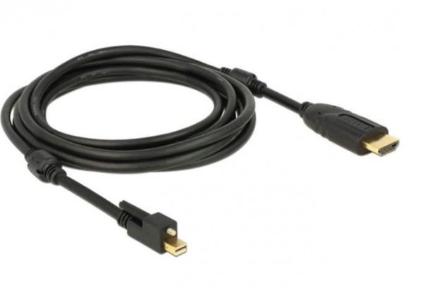 Delock Kabel Displayport MINI(M) V1.2 ze śrubą-&gt;HDMI(M)