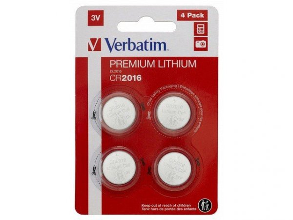 Verbatim Bateria litowa CR2016 (4szt blister)