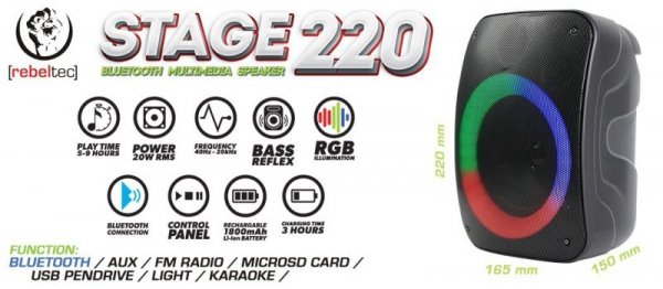 Rebeltec Głośnik Bluetooth STAGE 220