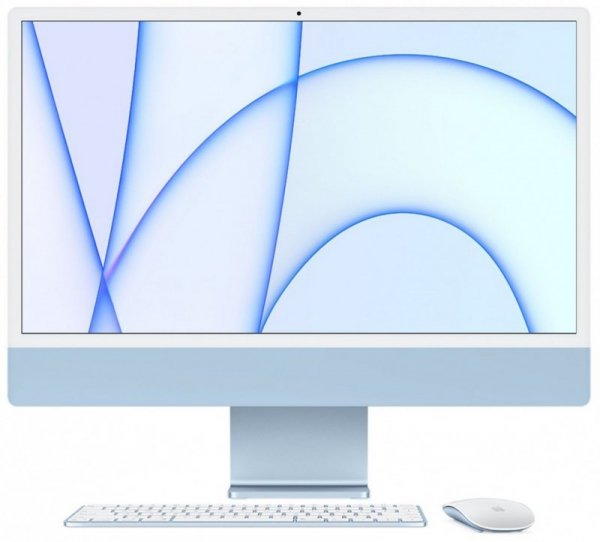 Apple 24 cale iMac Retina 4.5K: M1, 8/7, 8GB, 256GB - Niebieski