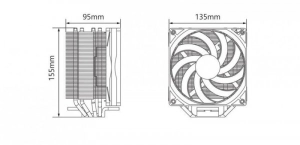 Zalman Wentylator CNPS10X PERFORMA BLACK CPU Cooler 135mm