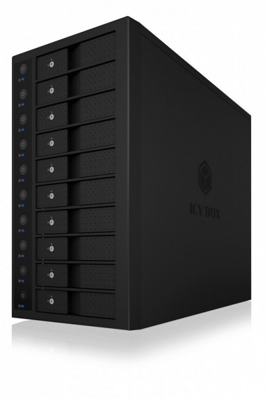 IcyBox Obudowa IB-3810-C31 10x HDD Single System dla 3,5&quot; HDD SATA I/II/III