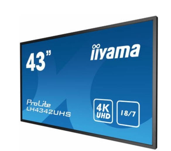 IIYAMA Monitor wielkoformatowy 42.5 cala LH4342UHS-B3 4K,18/7,SDM,IPS,LAN,PION,500cd/m2,OS8.0