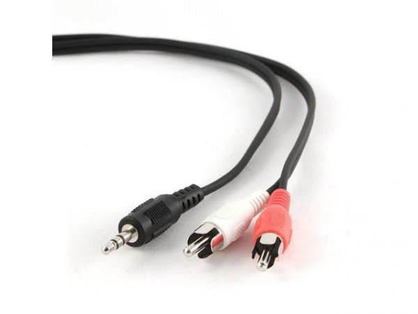 Lanberg Kabel audio minijack 3.5mm (M) 3 PIN-&gt; 2xRCA (chinch)(M) 2.5m OEM