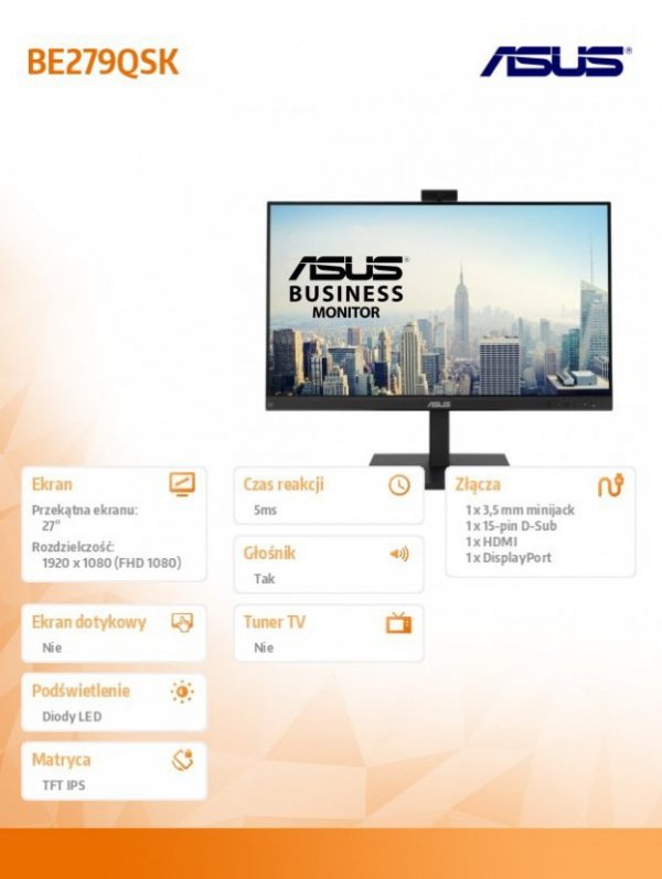 Asus Monitor 27 cali BE279QSK