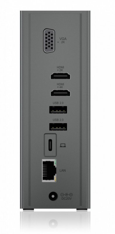 IcyBox Stacja dokująca IB-DK2262AC 14w1,USB,LAN,HDMI,VGA,PD, czytnik kart