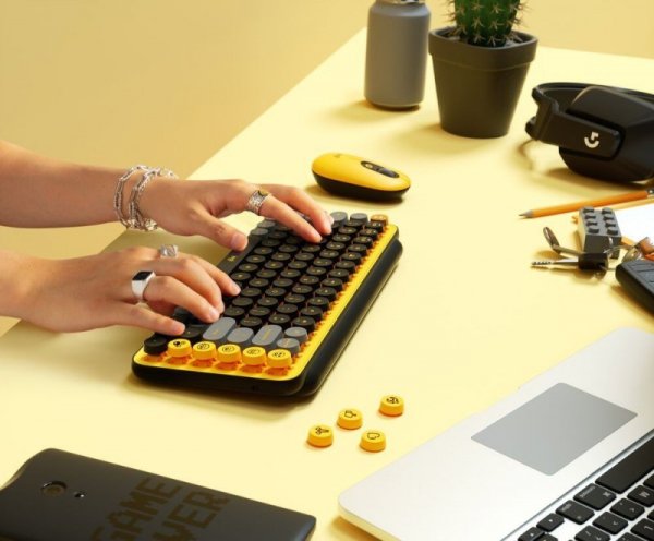 Logitech Klawiatura Pop Keys Black & Yellow 920-010735