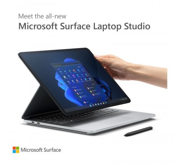 Microsoft Surface Laptop Studio Win11Pro i7-11370H/32GB/2TB/RTXA2000 4GB/14.4 cala Commercial Platinum AIK-00009